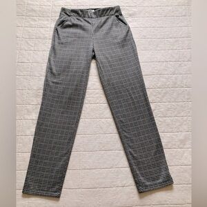 Max Studio Brown/Black Plaid Dress Pant w/ Stretchy Waistband Sz Small